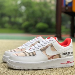 Af1 White Red Burberry x low Nike Air Force 1 Low 07 AF1 Casual Cricket Burberry BL0068-288