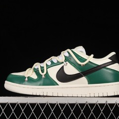 Dunk Low White Green Black Hook Custom Deconstructed Strap Casual Board Shoes DJ6188-100