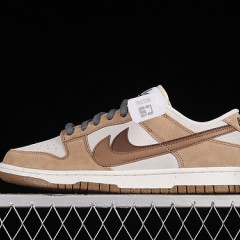 Nike SB Dunk Low 85 Khaki Brown Double Hook Nike SB Low Top Sports Casual Shoes DO9457-115