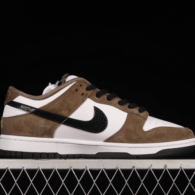 Nike SB Dunk Low Pro Trail End Brown Suede Brown White Black Snake Nike SB Dunk Series Low Top Casual Sports Skateboarding Shoe 304292-102 image