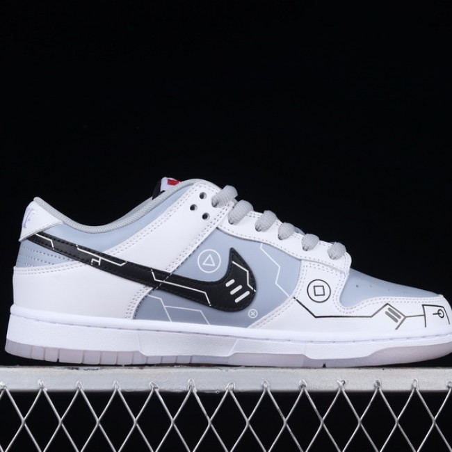 Authentic Nike SB Dunk Low PS5 Theme Black and White Color Nike SB Low Top Casual Board Shoes PS2363-003