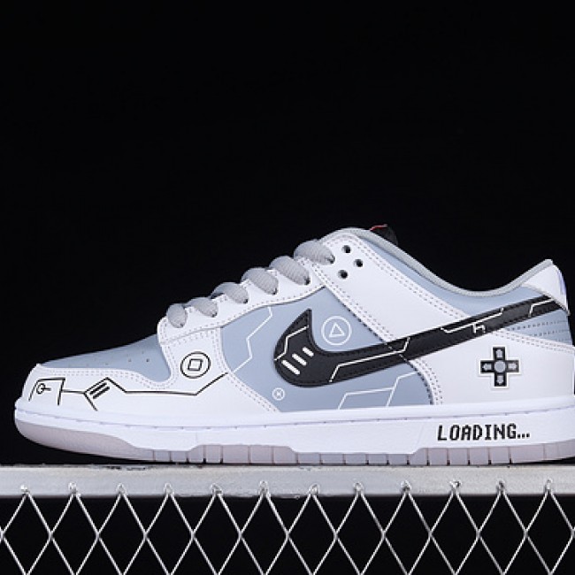 Authentic Nike SB Dunk Low PS5 Theme Black and White Color Nike SB Low Top Casual Board Shoes PS2363-003