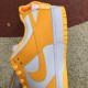 Close look Nike SB Dunk Low White Yellow Sports Casual Low Top Plank Shoes 