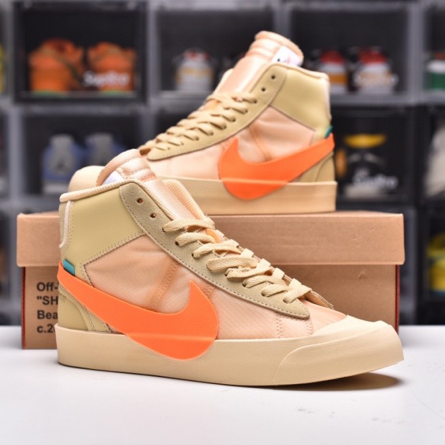 Original OW X N Blazer Mid OW Co branded Pioneer High Top Casual Shoe AA3832-700