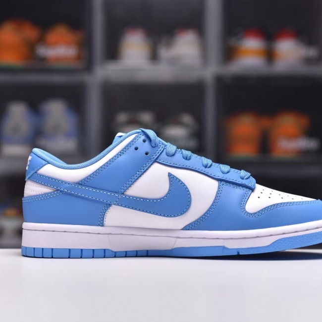 Shoe logo can identify Dunk Low University Blue White Blue North Carolina White Blue Dunk Series Low Top Casual Sports Skateboarding Shoe DD1391-102 on the official website YS T1 Sneakers, Nike, Nike SB Dunk Low image