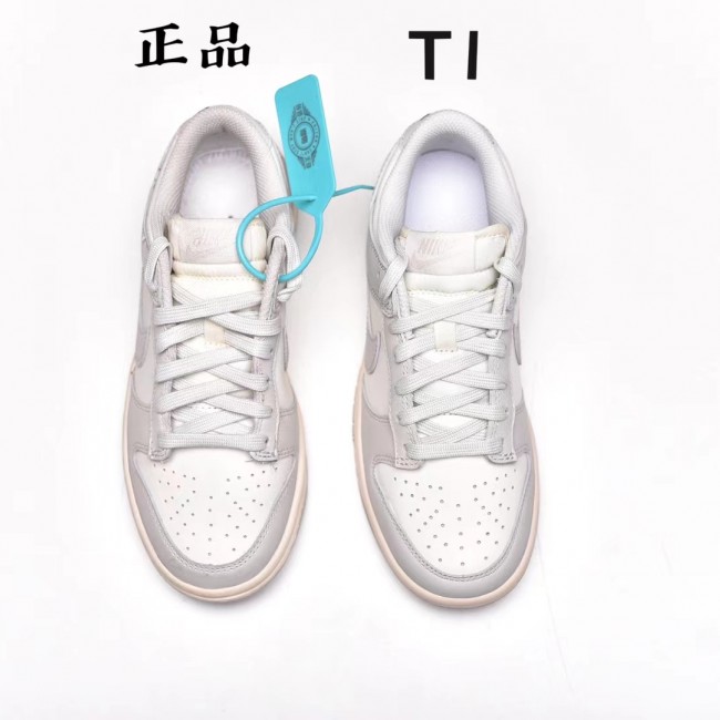 Close look YS T1 Dunk Low Bone White Color Nike SB Buckle Broken Backboard Fashion Casual Cricket Shoes DD1503-107