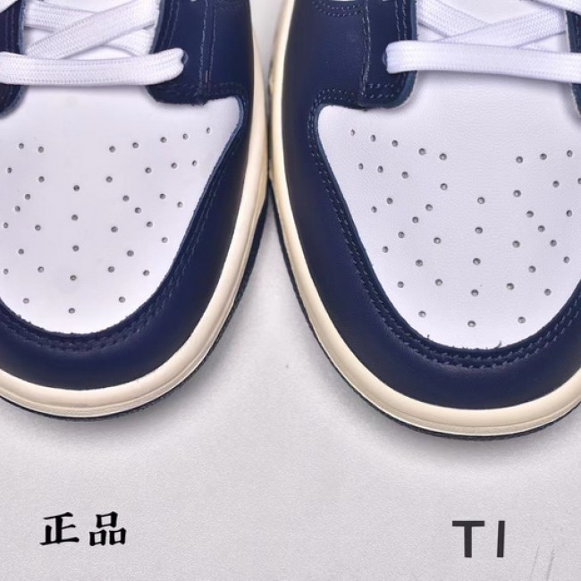 Close look YS T1 Edition Nike SB Dunk Low Navy Blue Navy Blue Color Nike SB Buckle Broken Backboard Fashion Casual Cricket Shoes DD1503-115