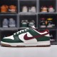 Close look YS version Dunk Low Gorge Green raw rubber green red hook low top casual sports skateboard shoe FB7160-161