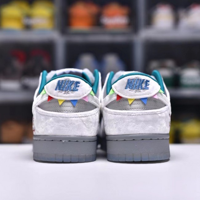 Top grade YS version Dunk Low ICE Ice and Snow Qiyuan Suede Nike SB Buckle Broken Backboard Fashion Casual Cricket Shoes DO2326-001