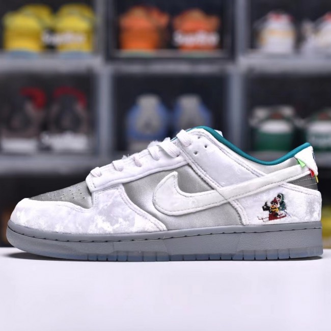 Top grade YS version Dunk Low ICE Ice and Snow Qiyuan Suede Nike SB Buckle Broken Backboard Fashion Casual Cricket Shoes DO2326-001
