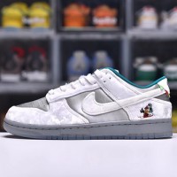YS version Dunk Low ICE Ice and Snow Qiyuan Suede Nike SB Buckle Broken Backboard Fashion Casual Cricket Shoes DO2326-001