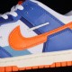 AAA ZG Version Dunk Scrap Blue White Orange Knicks Splice Stitch Low Top Skateboarding Shoe DM0128-100