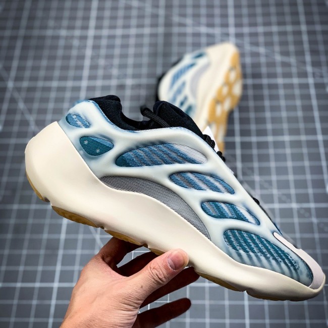 Top replicas [GY0260]-[YEEZY 700 V3 KYANITE CLOUD WHITE CORE BLACK BLUE]-[WOMAN36-39]-[MANfor Men]